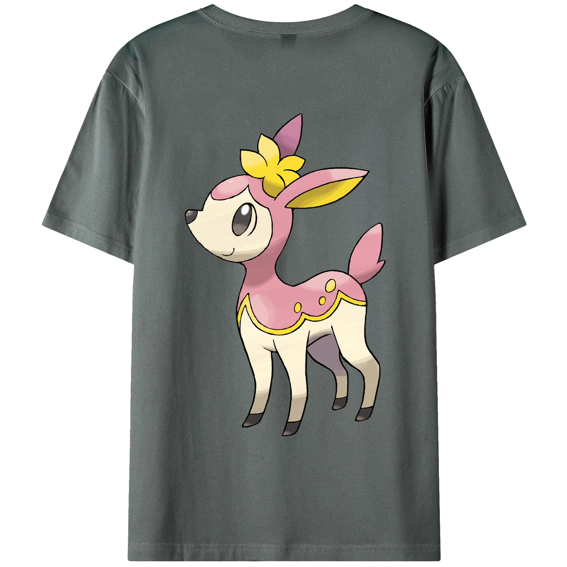 （画像用） ポケットモンスター Pokémon 綿100％ メンズ半袖Tシャツ（バックプリント） 通気性